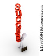 Businessman is balancing the success