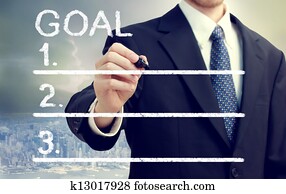 Businessman Listing Goals Businessman Listing Goals