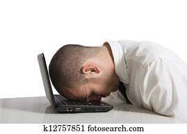 Businessman sleeping