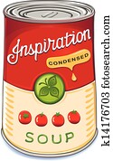 büchse, von, condensed, tomatensuppe, inspir büchse, von, condensed, tomatensuppe, inspir