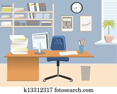 büro, zimmer büro, zimmer