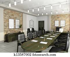 cabinet of the director furniture office negotiations 3D interior cabinet of the director furniture office negotiations 3D interior