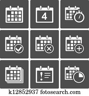 Calendar Icons set Calendar Icons set