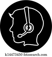Call center executive icon Call center executive icon