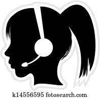Call center executive icon Call center executive icon