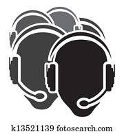 Call center vector icon Call center vector icon