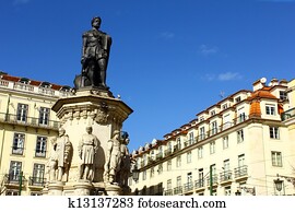 camoes, quadrado, lisboa, portugal camoes, quadrado, lisboa, portugal