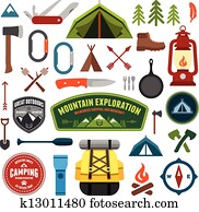 campamento, símbolos