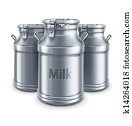 can containers for milk isolated vector can containers for milk isolated vector