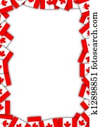 Canada flag border Canada flag border