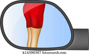 Rear view of woman's legs with photography studio 