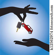 Car Sale - Handing the Car key