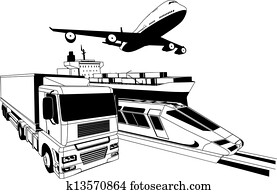 Cargo logistics transport illustration Cargo logistics transport illustration