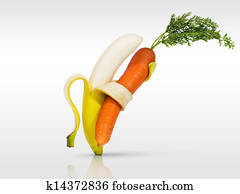Carrot adn Banana dancing for diet Carrot adn Banana dancing for diet