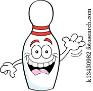 Cartoon bowling pin Cartoon bowling pin