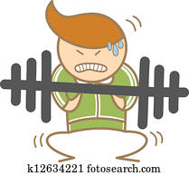 cartoon character of man workout on barbell cartoon character of man workout on barbell