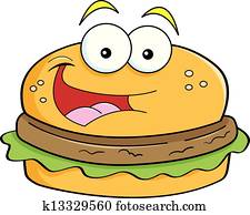 Cartoon hamburger Cartoon hamburger