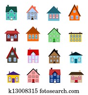 Cartoon house icon Cartoon house icon