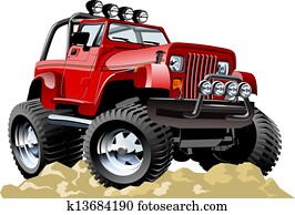 Cartoon jeep