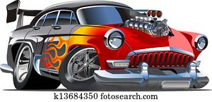 Cartoon retro hot rod Cartoon retro hot rod