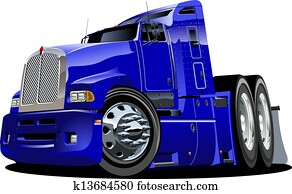 Cartoon semi truck