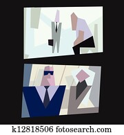 cartoon vector office life