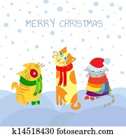 cats in snow cats in snow