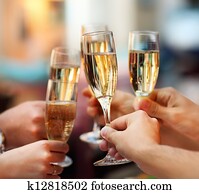 Celebration. People holding glasses of champagne Celebration. People holding glasses of champagne