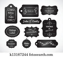 Chalkboard hand written vintage invitation Chalkboard hand written vintage invitation