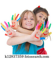 children playing with paint children playing with paint