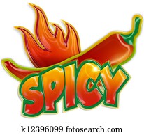 chili pepper and blaze on white background chili pepper and blaze on white background