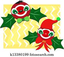 Christmas Holly Couple