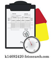 Clipboard with Soccer Referee Data Set Clipboard with Soccer Referee Data Set