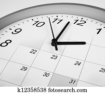 clock face and calendar. time management concept.