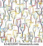 Cocktails pattern Cocktails pattern
