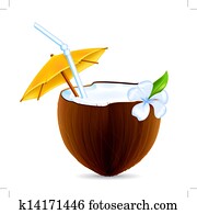 Coconut Cocktail, vector Coconut Cocktail, vector