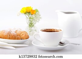 Coffee and croissants Stock Photo | k0752238 | Fotosearch