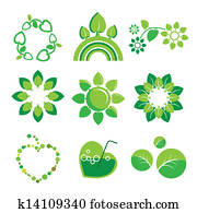 colección, de, vector, logotipos, salud, y, el, ambiente