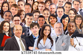 collage, de, un, grupo grande personas, caras