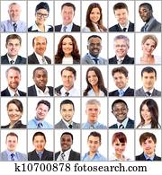 Collection of portraits of business people Collection of portraits of business people