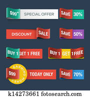 Collection of sale discount website ribbons Collection of sale discount website ribbons