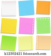 Colored paper notes