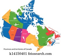 Colorful Canada map Colorful Canada map