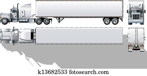 comercial, semi-caminhão