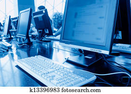 Computer in the library Computer in the library