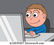 Computer Worker Typing 