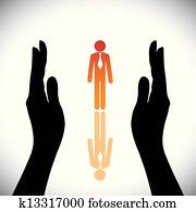 concept-, proteja, companhia, empregado incorporado, ou, executivo