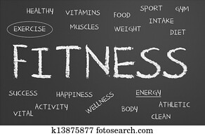 condicão física, palavra, nuvem