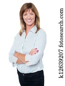 Confident casual businesswoman