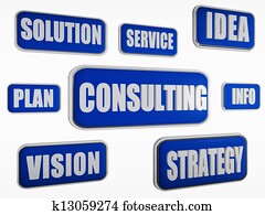 consulting - blue business concept consulting - blue business concept
